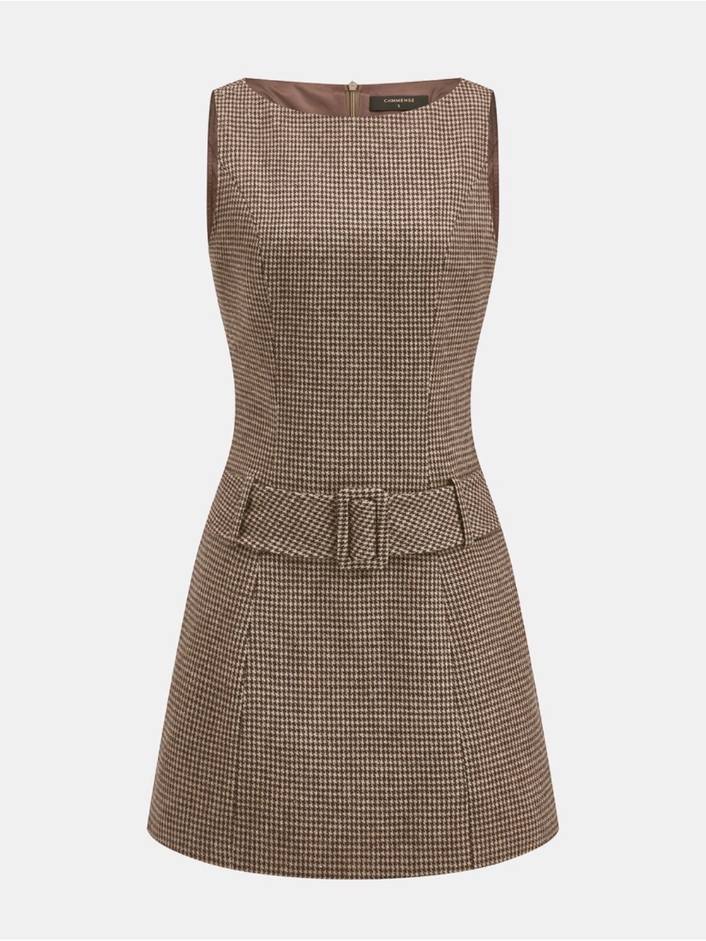 NWT Commense Houndstooth Belted Dress, XS - Picture 2 of 5